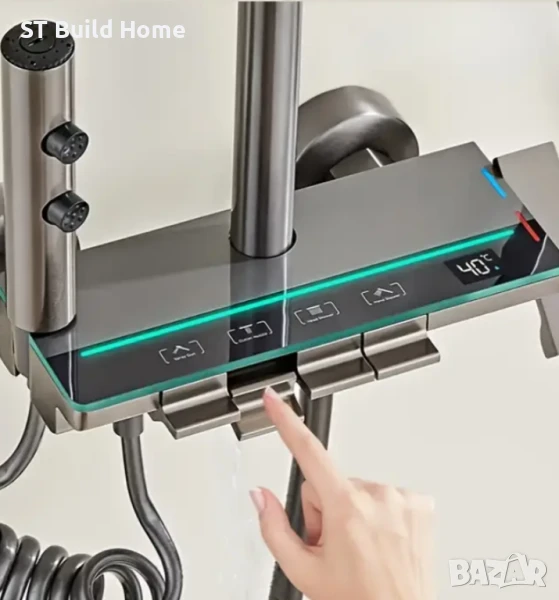 Луксозна Душ Система с LED Светлина и Температурен Контрол, снимка 1