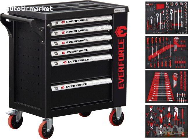 Шкаф с инструменти EverForce с 6 чекмеджета – 4 пълни, снимка 1