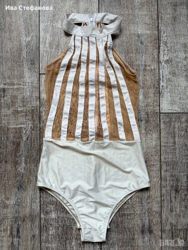 Ново бяло уникално парти официално боди телесна мрежа , снимка 1