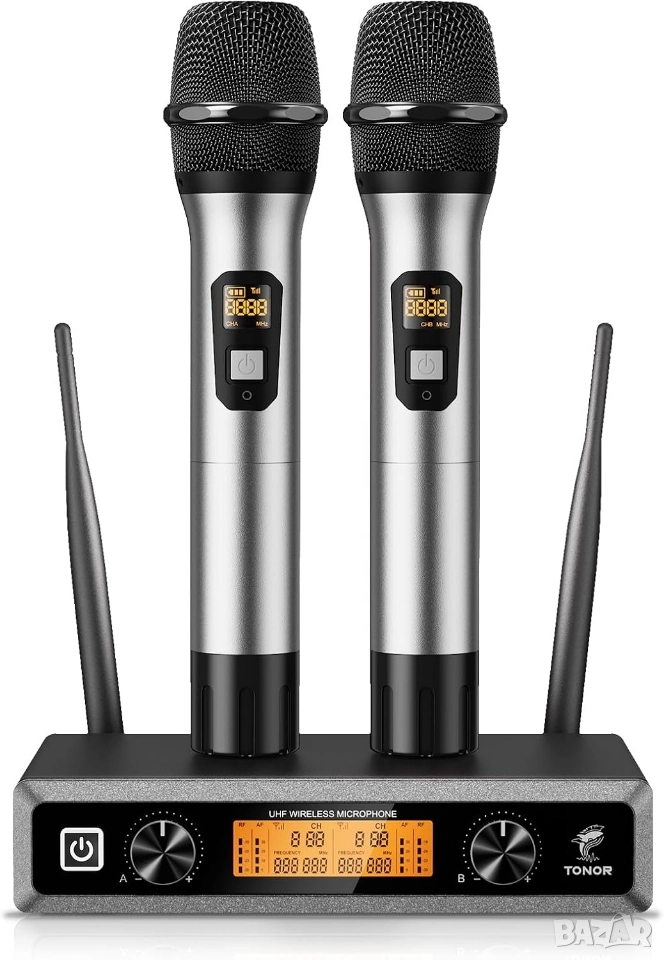 Комплект 2бр професионални безжични микрофона с приемник, TONOR TW820, снимка 1