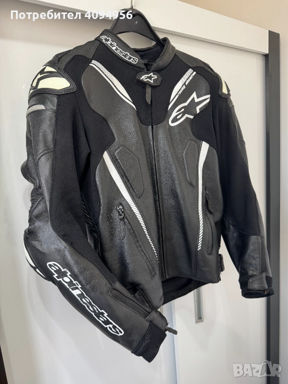 Кожено мото яке Alpinestars Atem V3 размер 50, снимка 1