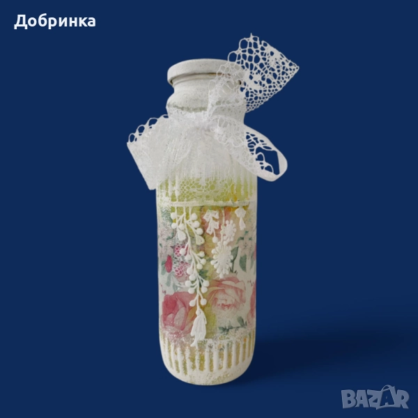 Симпатични бурканчета украсени с декупаж , снимка 1
