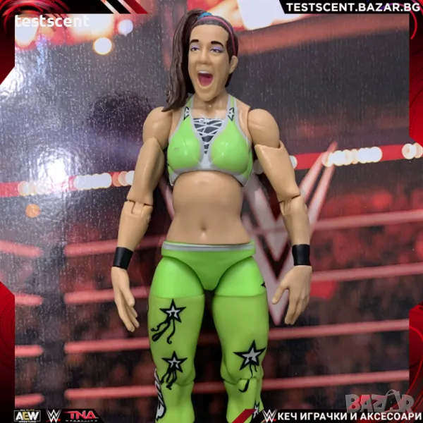 Екшън фигура WWE Bayley Бейли Mattel Elite action figure играчка Green, снимка 1