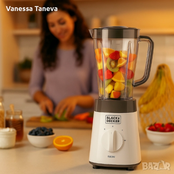 Блендер Black&Decker BXJB500E, 500W, 1.5 л, 2 скорости, Функция Pulse 🫕🔪✨, снимка 1