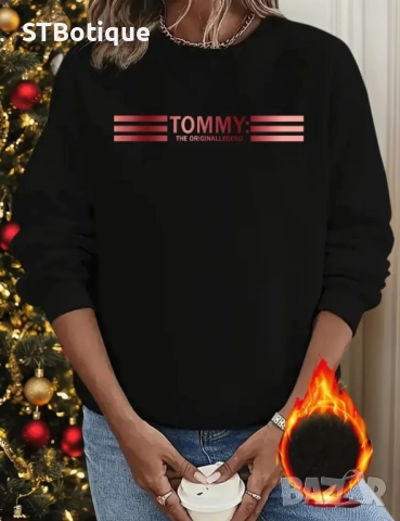 Дамска суитшърт "TOMMY"  – уютен поларен пуловер | STBoutique, снимка 7 - Суичъри - 51947212