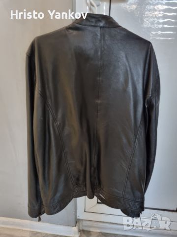 Мъжко яке - черно -  100% естествена кожа - размер 56 - Tailor & Son, снимка 2 - Якета - 45197314