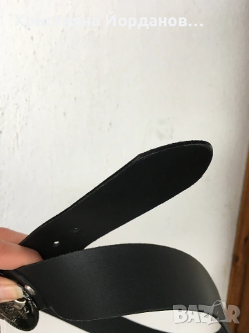 Нов кожен колан с катарама жена върху мотор, снимка 3 - Колани - 53562397