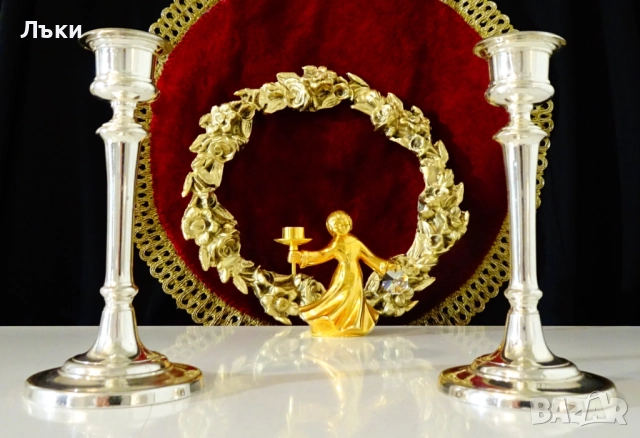 WMF посребрен свещник Art Deco.