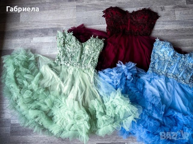 Нова къса официална рокля в три цвята 