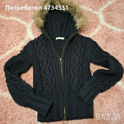 Черна Жилетка с пух, снимка 6 - Жилетки - 53698079