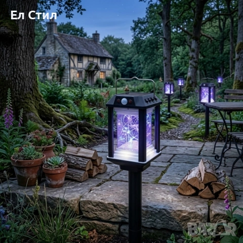 Градинска индукционна соларна лампа, снимка 3 - Соларни лампи - 53804434