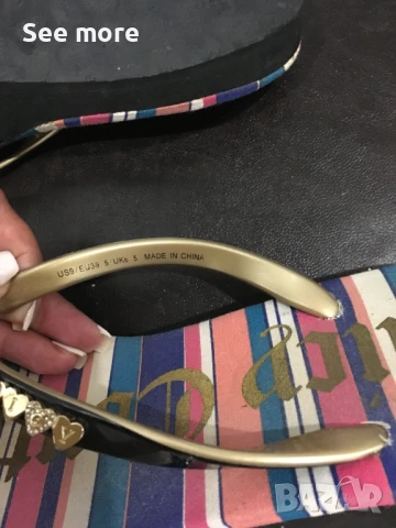 Juicy Couture Black Label чехли на платформа 39, снимка 8 - Чехли - 50839360