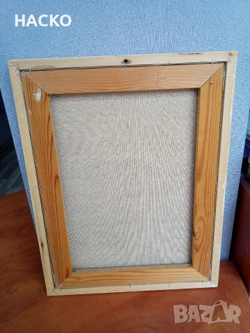 Маслена Картина на Библейска Тематика Размери 43/34 см. Подписана от Автора, снимка 5 - Картини - 53035626