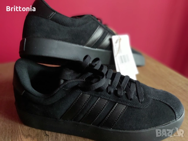 Нови кецове Adidas VL Court 3 Велур, снимка 5 - Маратонки - 53615370