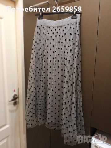 Дълга пола с тюл на точки, снимка 3 - Поли - 53786977