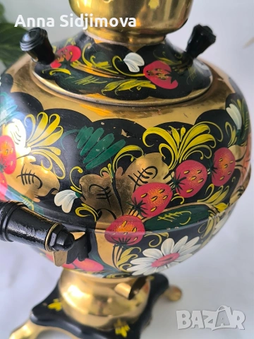 Руски самовар рисуван , снимка 4 - Антикварни и старинни предмети - 53684960