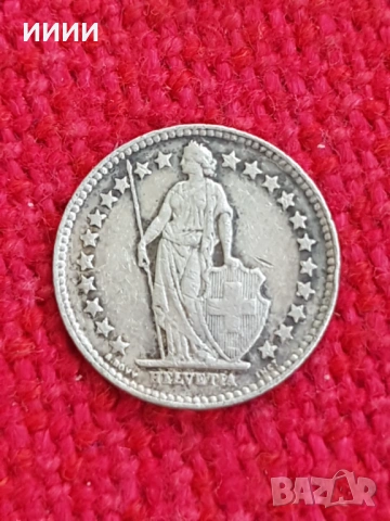 Сребърна монета 1/2 франк 1942, снимка 2 - Нумизматика и бонистика - 53848607