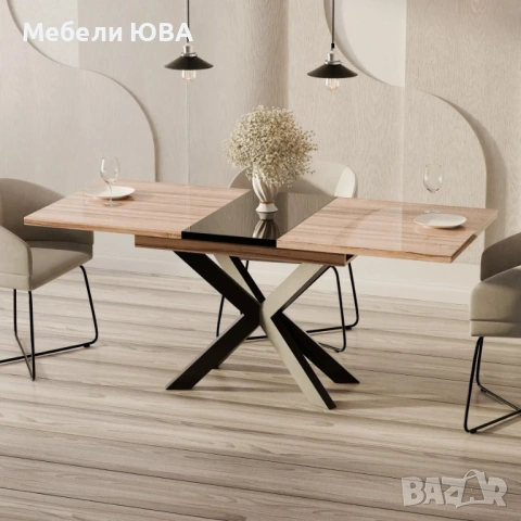 Трапезна маса ЛОРЕНТО Al MDF, снимка 4 - Маси - 53723494