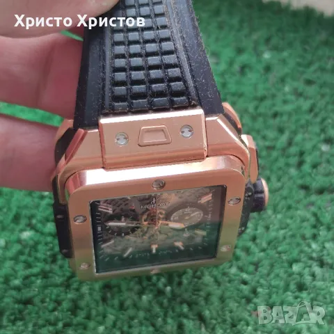 Мъжки луксозен часовник Hublot Square Bang Au750/Titanium , снимка 3 - Мъжки - 46972532