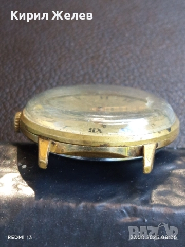 Стар механичен часовник Ракета СССР позлатен работи за КОЛЕКЦИОНЕРИ 16601, снимка 4 - Антикварни и старинни предмети - 51503367