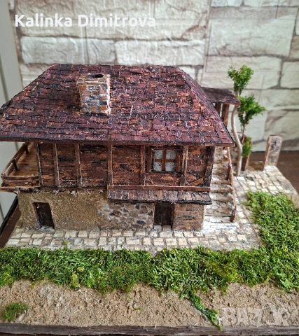 За любителите на старинни къщи-ръчно изработен макет на къща в Странджа планина., снимка 9 - Декорация за дома - 53673341