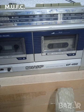 Касетофон SHARP GF450 Japan 1983 работи , снимка 11 - Радиокасетофони, транзистори - 53823351