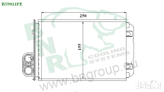 Радиатор парно BNR за PEUGEOT BN9011, снимка 4 - Части - 14467722