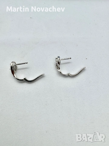 Сребърни обеци с мойсанит (Диамант) 0.5 карата, снимка 7 - Обеци - 54152335