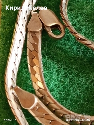 Класически и елегантен сребърен ланец плетка тип РИБЕНА КОСТ ювелирна изработка 25819, снимка 8 - Колиета, медальони, синджири - 53002795