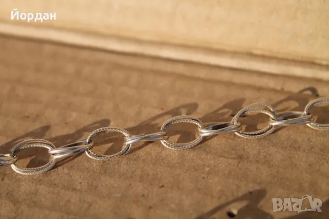Сребърен ланец , снимка 5 - Колиета, медальони, синджири - 49317038