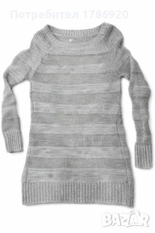 Елегантна плетена жилетка Only в сиво, снимка 2 - Жилетки - 47809500