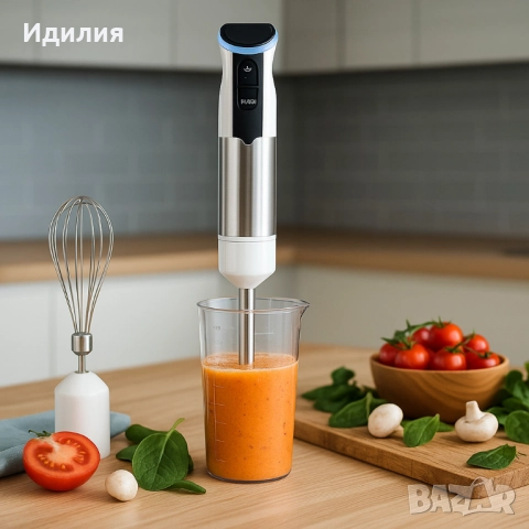 Многофункционален кухненски пасатор с чопър и бъркалка – 800W мощност, снимка 5 - Чопъри и пасатори - 51784988