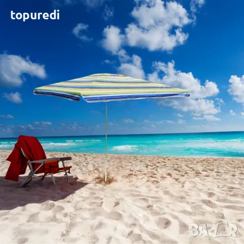 ГОЛЯМ КВАДРАТЕН ГРАДИНСКИ ЧАДЪР 260 СМ, снимка 2 - Градински мебели, декорация  - 50218004