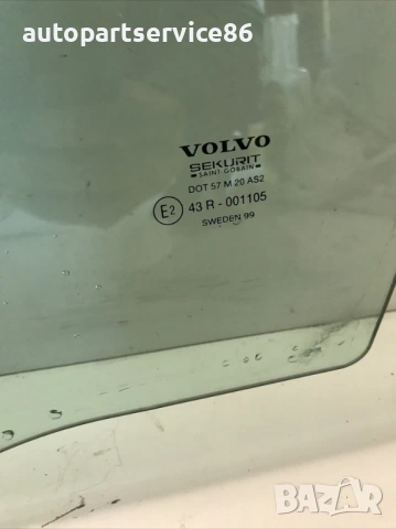 Задно ляво прозоречно стъкло за врата за Volvo S80 2.5 TDI (2002) 43R-001105 , снимка 3 - Части - 54028286