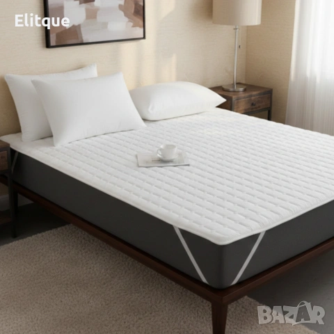 Водоустойчив протектор за матрак — 100% защита, памук, снимка 5 - Фолия, протектори - 53556959