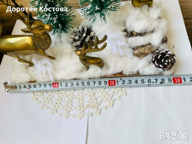 Красива украса с месинг от Англия, снимка 11 - Антикварни и старинни предмети - 54211024