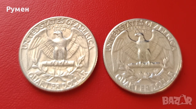 Quarter Dollar USA-1959-1960 г.Сребро!, снимка 2 - Нумизматика и бонистика - 34368657