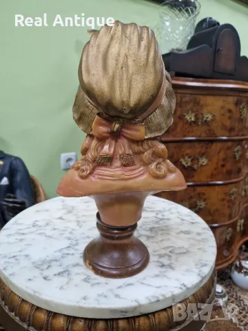 Антикварен колекционерски бюст фигура статуетка , снимка 6 - Статуетки - 49484231