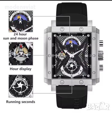 Мъжки луксозен часовник , снимка 2 - Луксозни - 51894238