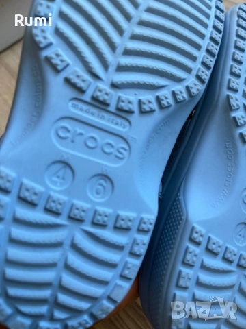 Оригинални светло сини чехли Crocs ! 36 н, снимка 7 - Чехли - 53571818