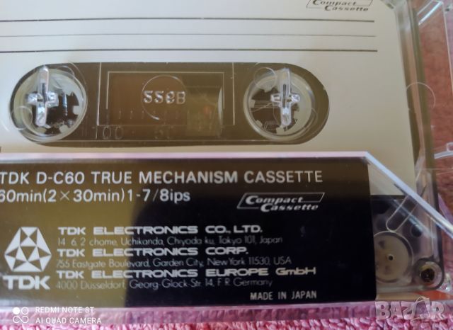 TDK D-C60, True Mechanism Cassette, Made in Japan, TDK D60, снимка 2 - Аудио касети - 46219456