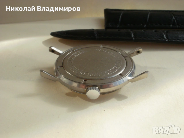Sekonda стоманен мъжки ръчен часовник руски Полет Poljot de luxe, снимка 3 - Мъжки - 54089386
