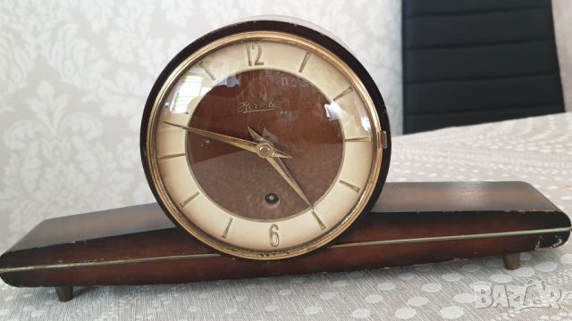 Стар малък немски настолен часовник, снимка 10 - Антикварни и старинни предмети - 45513775