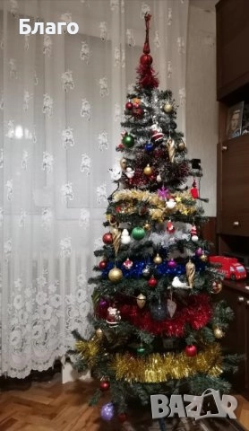 Коледна PVC елха с пластмасова поставка - 180 см и 210 см. + Подарък, снимка 6 - Декорация за дома - 51837814