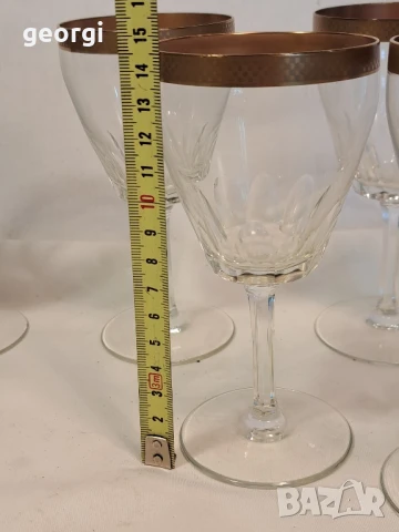 кристални чаши за вино със златен кант     26/1, снимка 10 - Чаши - 50492870