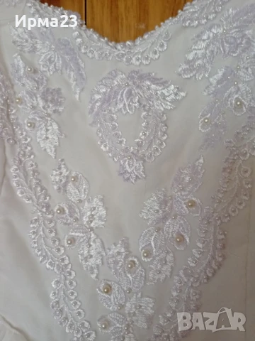 Бяла ефирна рокля, снимка 6 - Рокли - 50823221