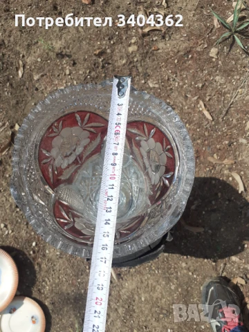 Голяма кристална ваза Бохемия, снимка 3 - Антикварни и старинни предмети - 51054481