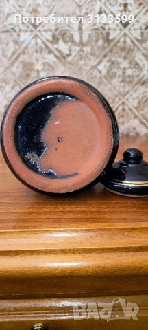 Керамична ЗАХАРНИЦА; Две стъклени канички, снимка 5 - Колекции - 51697976