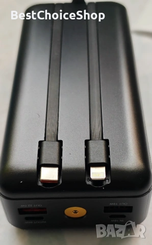 Мощен Power Bank, Външна батерия Genmifly 27000mAh 65W PD с бърз вход/изход, вграден USB-C, снимка 2 - Външни батерии - 53585464