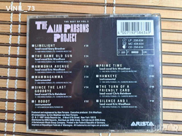 The Alan Parsons Project – Limelight (The Best Of Vol. 2), снимка 3 - CD дискове - 50950960